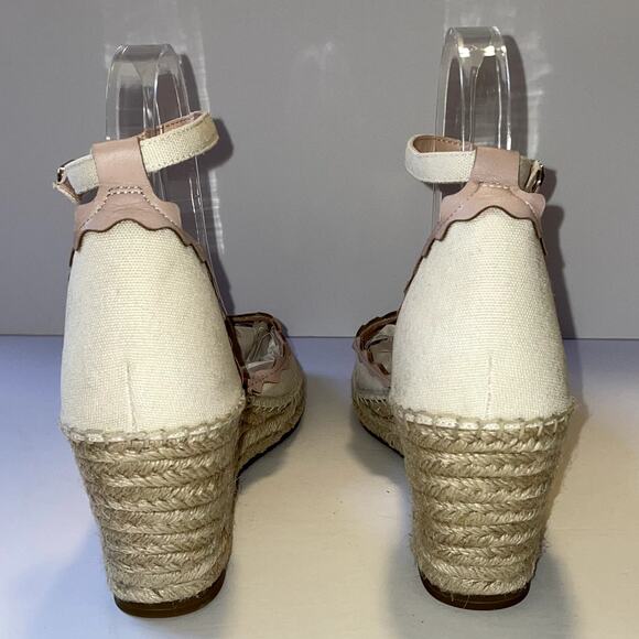 Kate Spade Thea Espadrilles Womens 9 Cream Pink Sandals Summer Vacation Resort - Picture 6 of 13